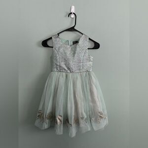 Pink & Violet Girls Dress Glitter Unicorns Sage Size 6X Toddler Gown Princess